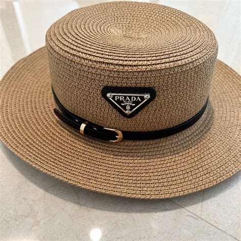 nylon rain hat prada|prada straw hat.